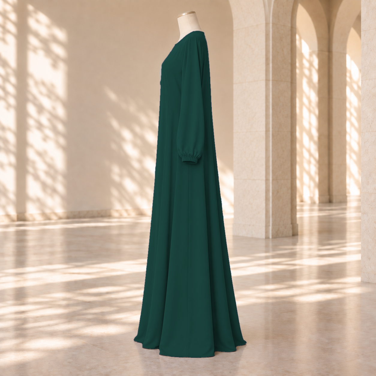 Green Linen Abaya alternate view
