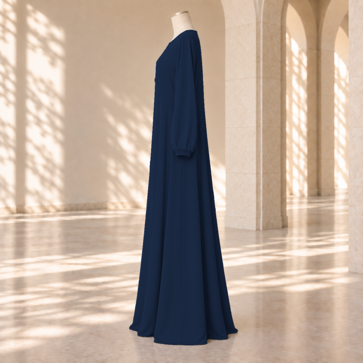 Navy Linen Abaya alternate view