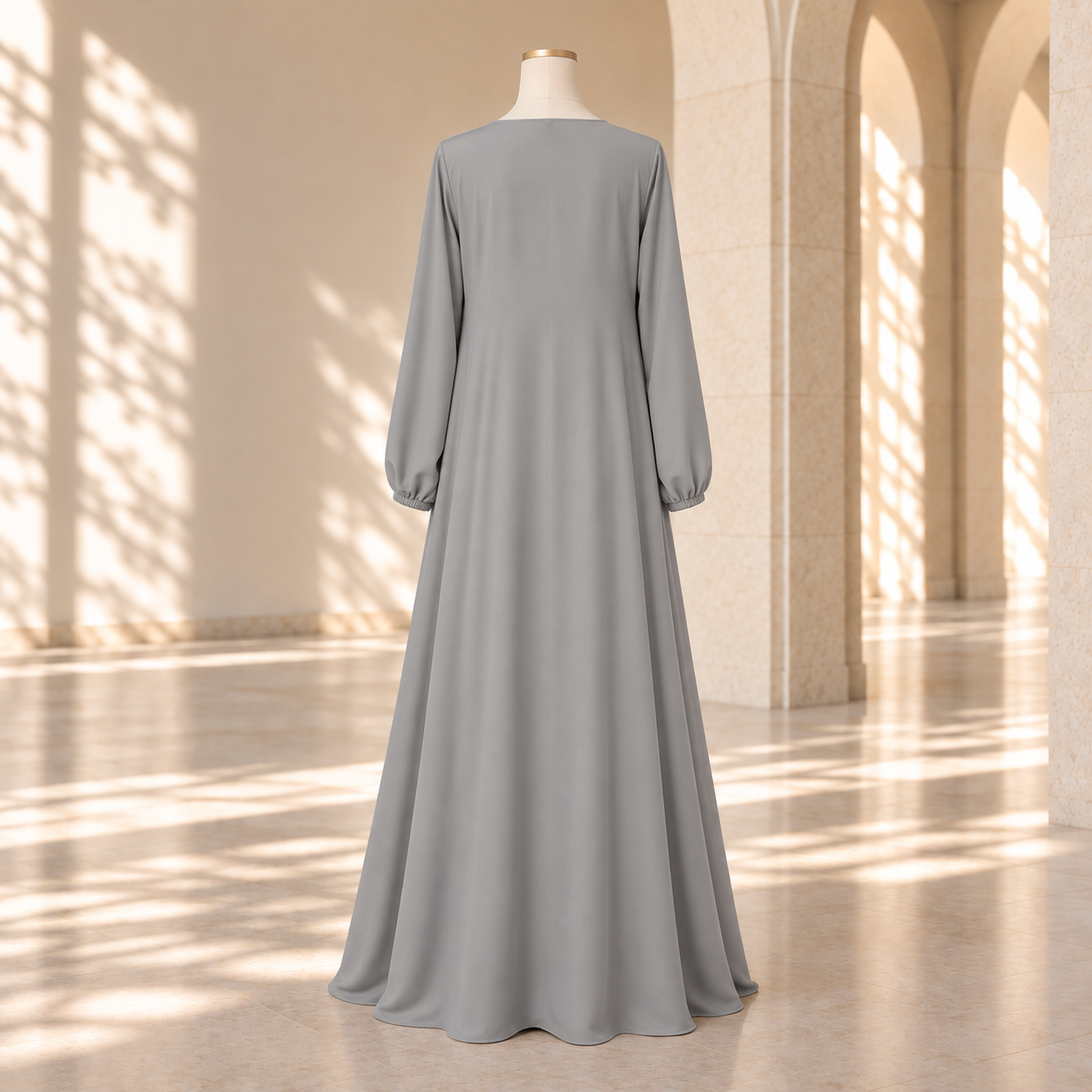 Gray Linen Abaya alternate view