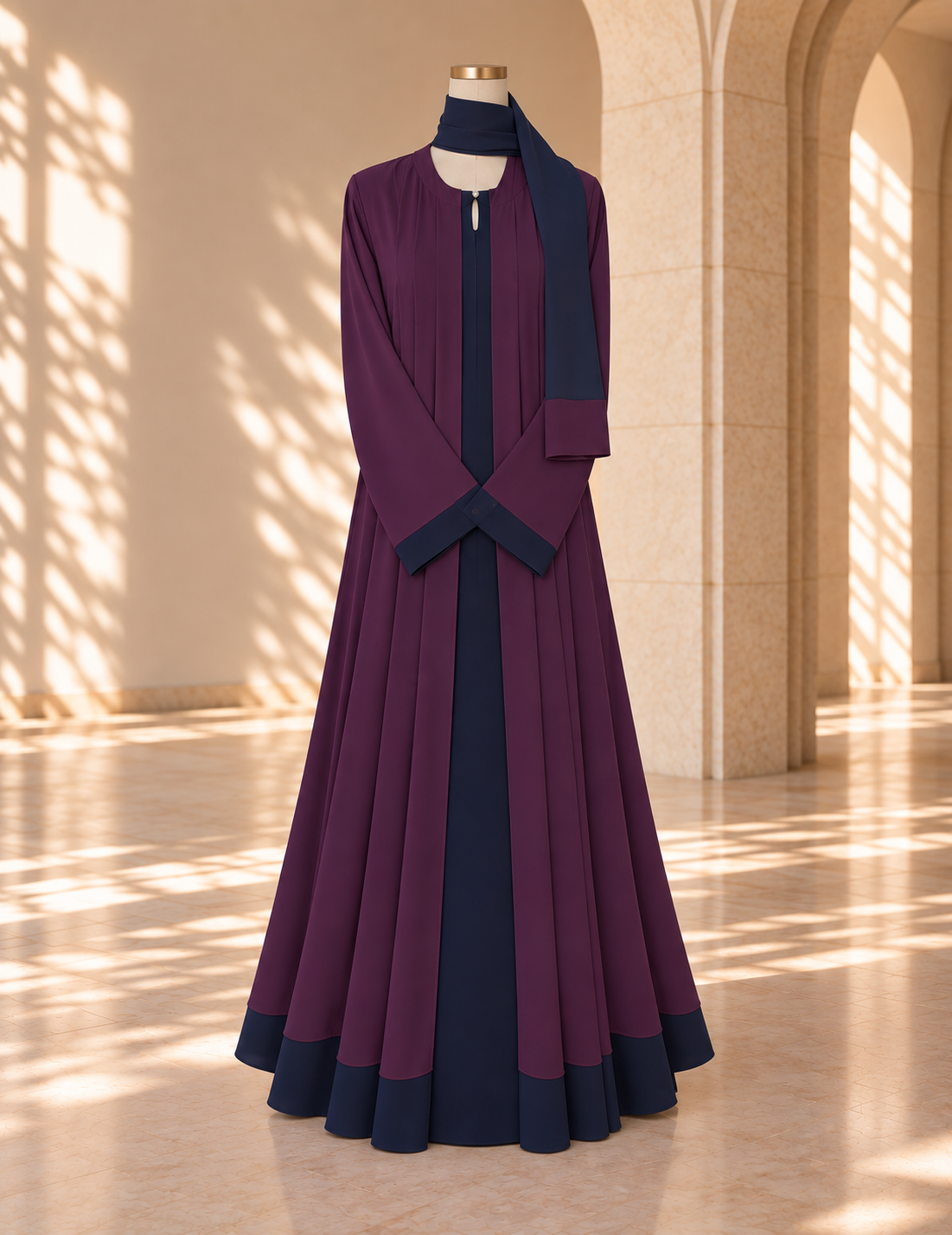 Royal Purple Georgette Set by SALIHAAT