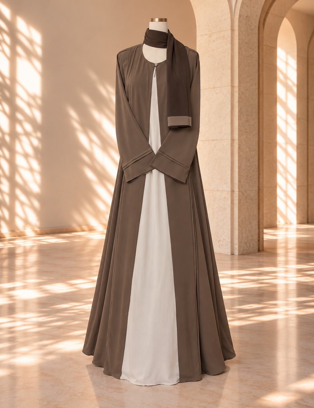 Toasted Chocolate Kaftan Set by SALIHAAT
